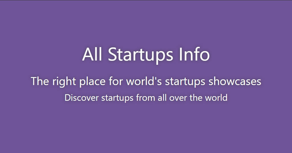 AllStartupsInfo cover image